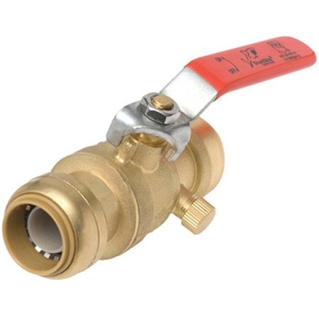 SHARKBITE-CASH ACME Sharkbite-Cash Acme 169429 0.75 in. Ball Valve with Drain 169429